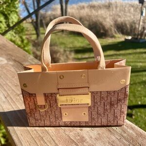 Dior Beige and Brown Mini Gift Bag